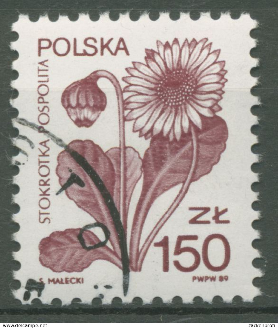 Polen 1989 Heilpflanzen Gänseblümchen 3235 Gestempelt - Gebraucht