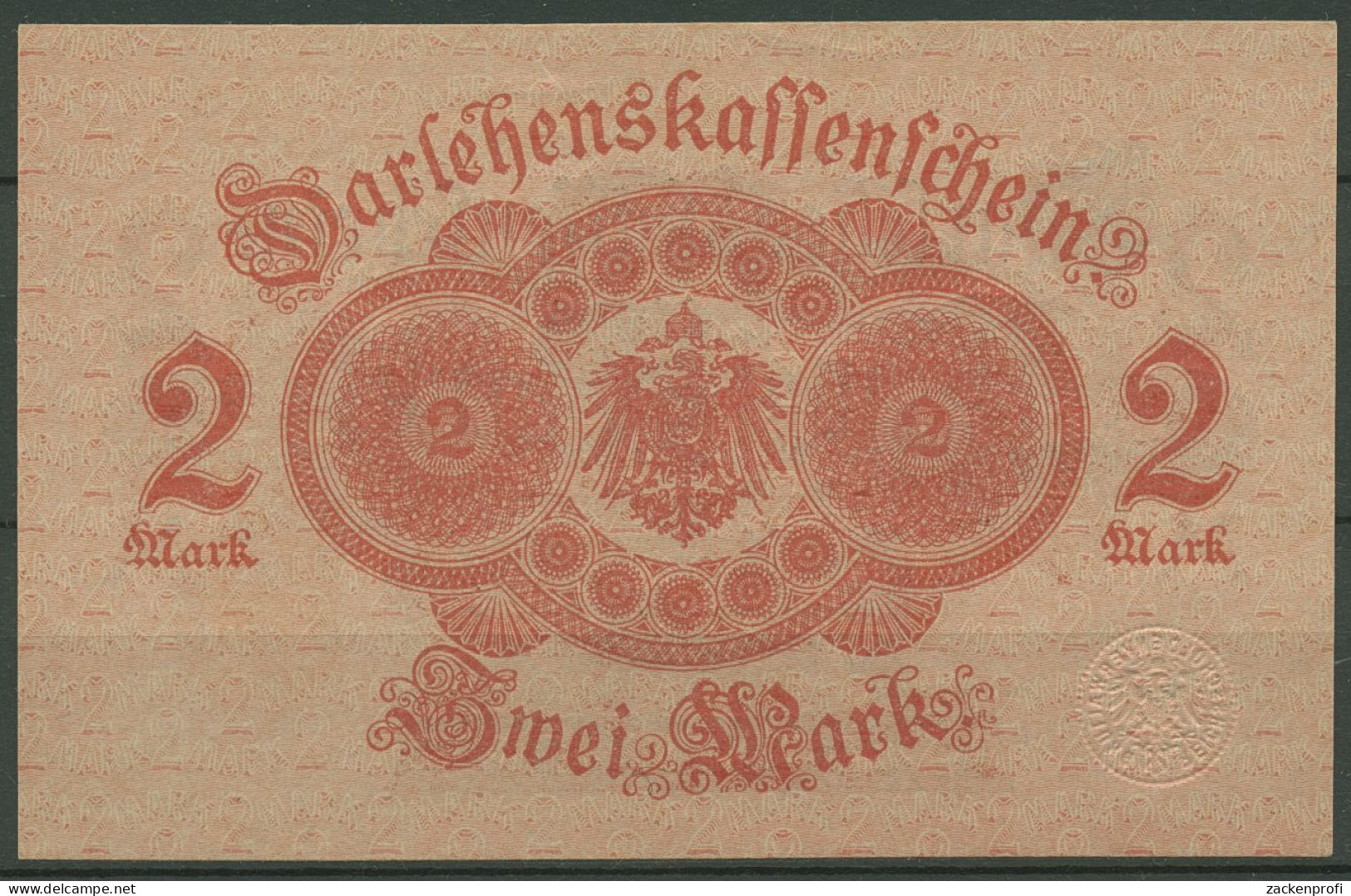 Dt. Reich 2 Mark 1914, DEU-60 Serie 695, Kassenfrisch (K1477) - Andere & Zonder Classificatie