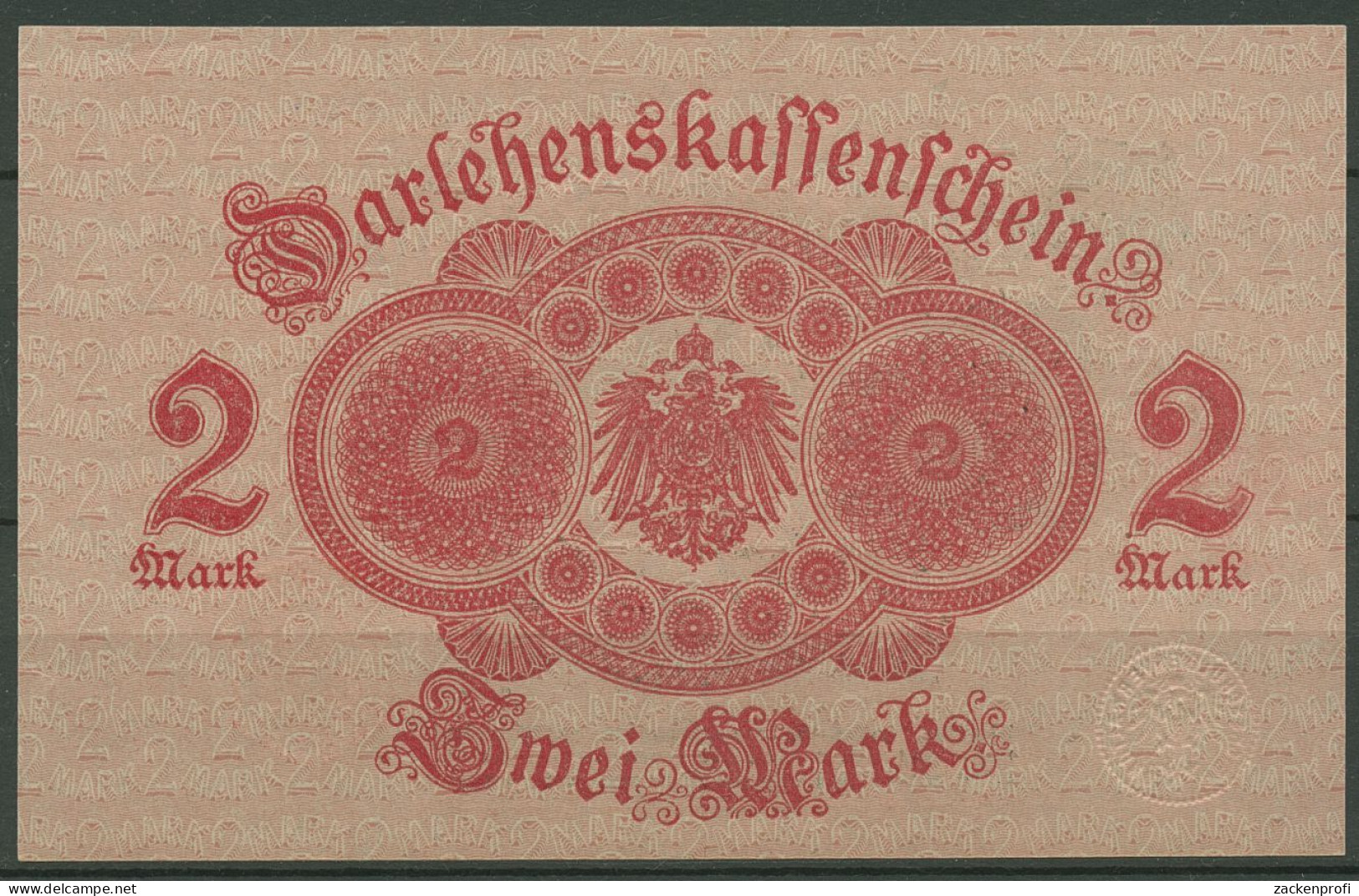 Dt. Reich 2 Mark 1914, DEU-60 Serie 285, Kassenfrisch (K1476) - Andere & Zonder Classificatie