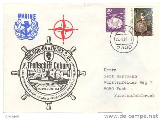 GERMANY 1984 NATO / BUNDESMARINE  COVER - OTAN