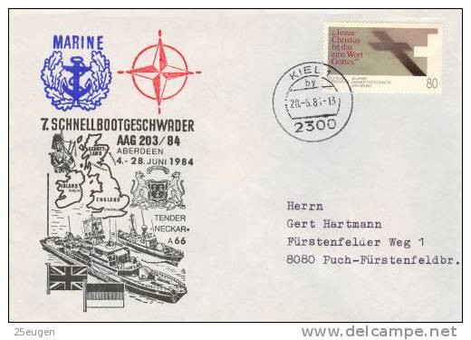 GERMANY 1984 NATO / BUNDESMARINE  COVER - OTAN