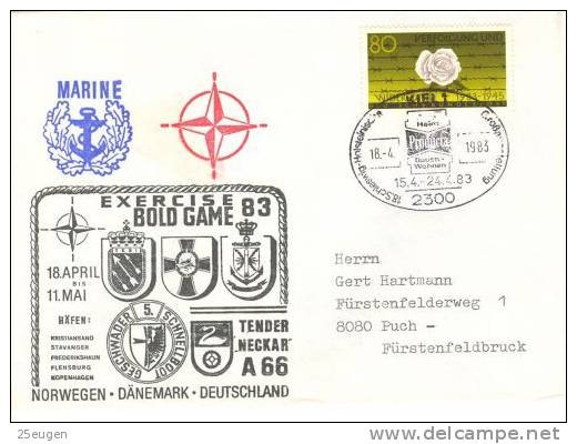GERMANY 1983 NATO / BUNDESMARINE  COVER - NATO