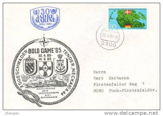 GERMANY 1985 NATO / BUNDESMARINE  COVER - NATO