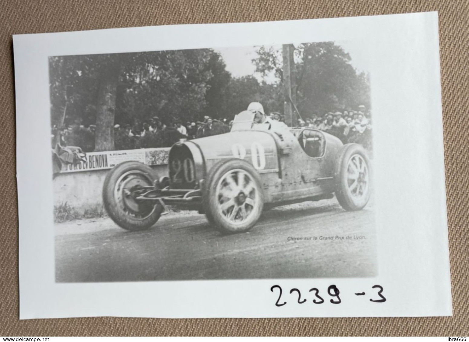 1930 - CHIRON Louis - GP LYON, Bugatti 14 X 10 Cm. (REPRO PHOTO!  Zie Beschrijving, Voir Description, See Description) ! - Deportes