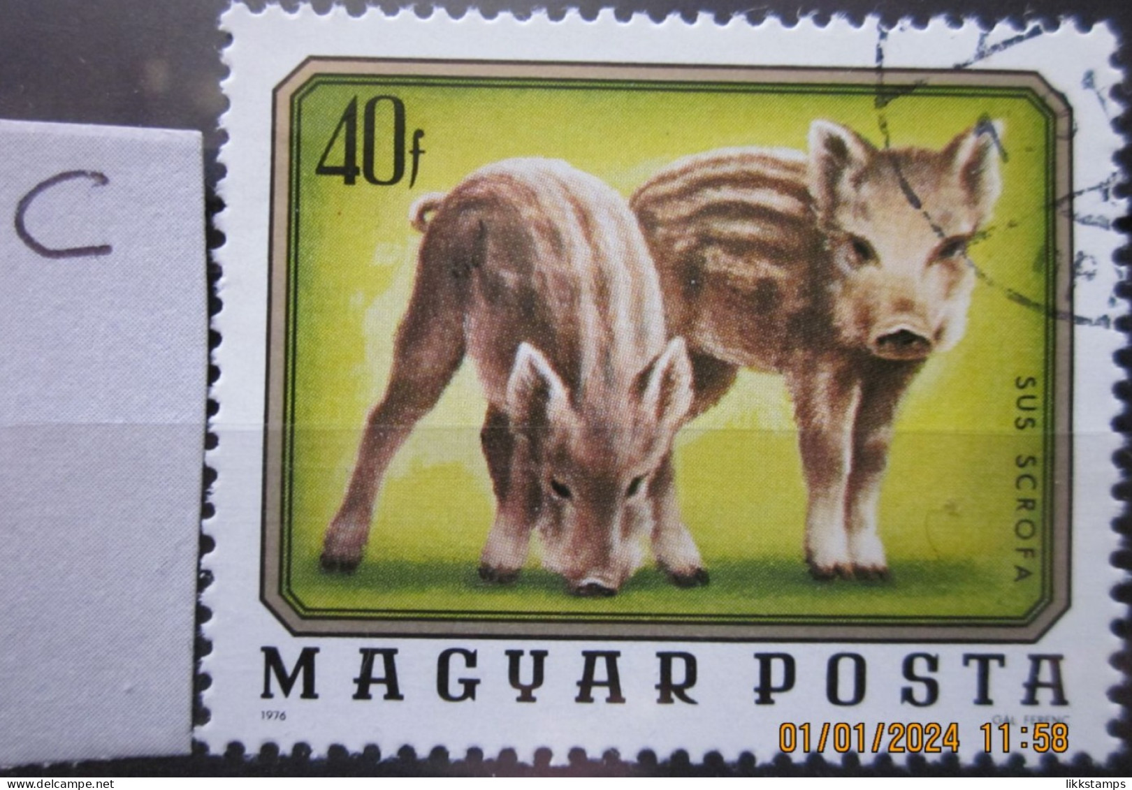 HUNGARY ~ 1976 ~ S.G. NUMBER 3014, ~ 'LOT C' ~ YOUNG ANIMALS. ~ VFU #02860 - Gebruikt