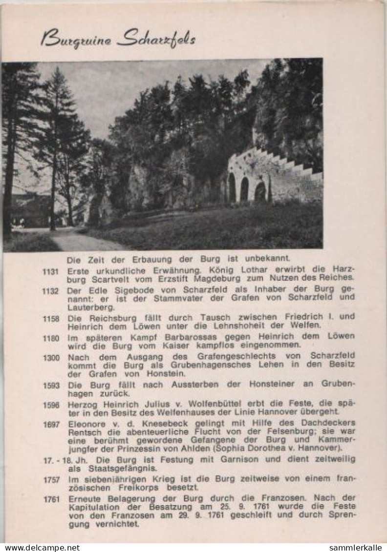 51157 - Scharzfeld, Burg Scharzfels - Ca. 1960 - Osterode