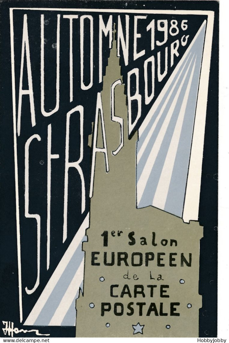 Patrick Hamm  2 Cards: AUTONOME 1985 STRASBOURG 1 Er Salon EUROPEEN De La C.P + NEUDIN NO. 19 / 1986 (SAME YEAR) - Otros & Sin Clasificación