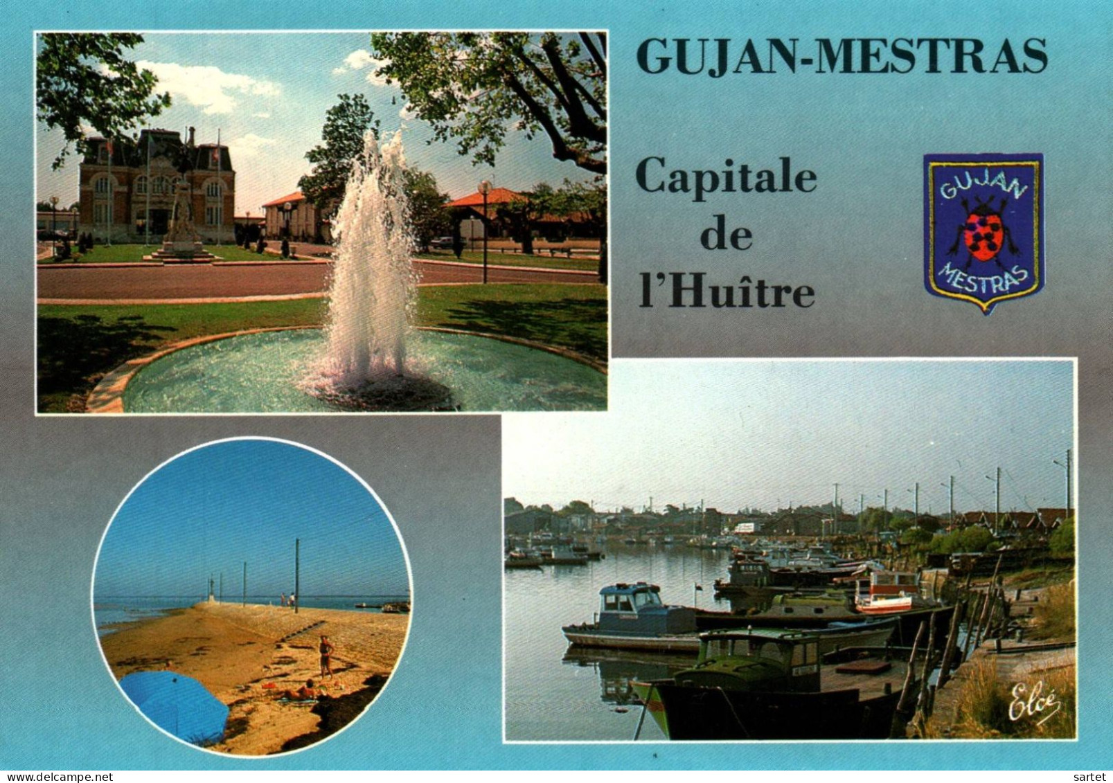 Gujan-Mestras - Capitale De L'huitre Avec Blason Coccinelle - Gujan-Mestras