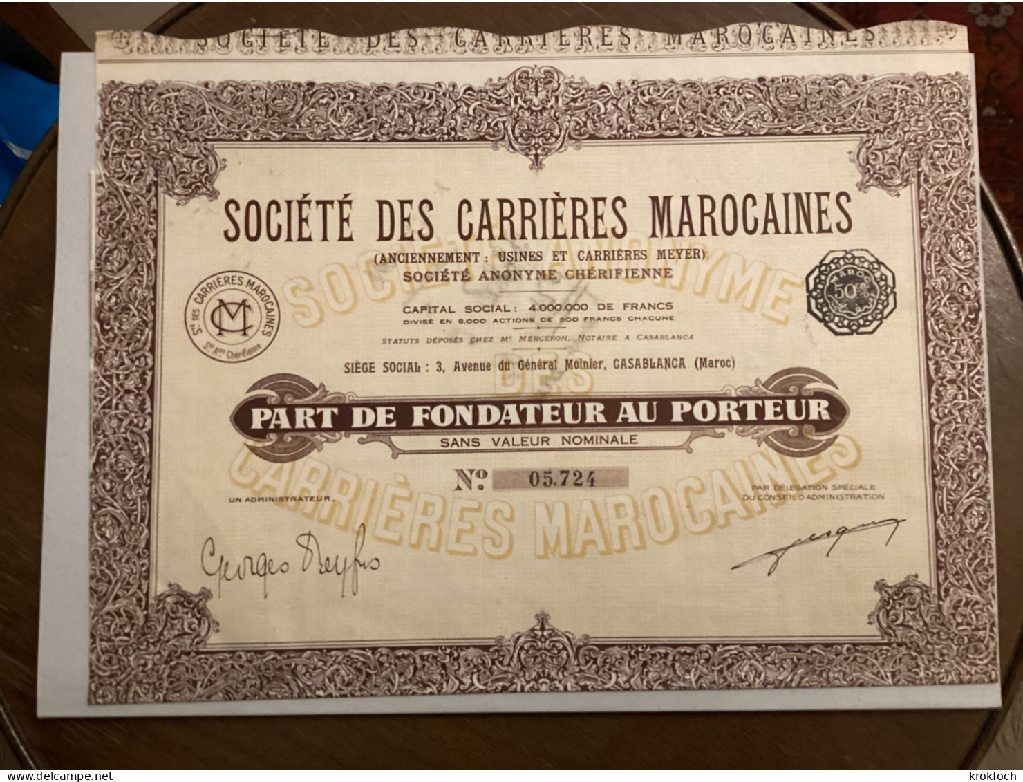 Carrières Marocaines - Casablanca Avec 19 Coupons - Ex Usines Meyer - Afrika