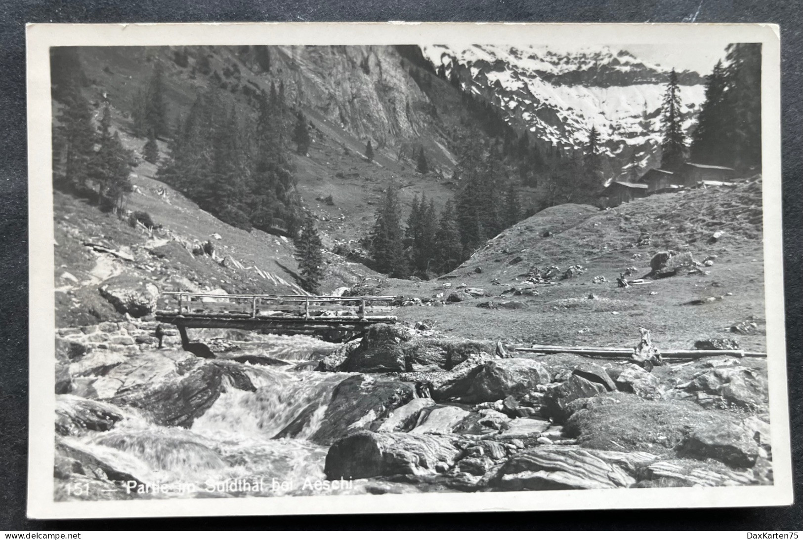 Partie Im Suldthal (Brücke U Bach) In Aeschi/ Fotokarte - Aeschi Bei Spiez