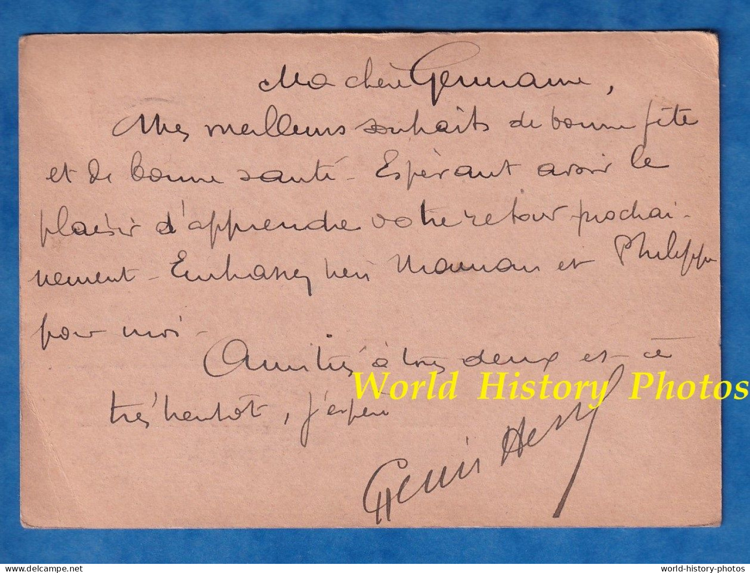 CPA écrite Par Henri HESSE Admistrateur Théatre De La Gaité à PARIS - 1941 - à Germaine DARCY Ou BARCY à Aigurande WW2 - París La Noche