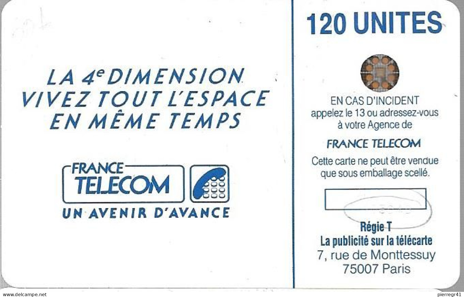 CARTE-PUBLIC-1989-F 60A-120U-SC 4-on-3/89-LUCY-(2tt A Monttessuy)-V°N°105048 A 1/2 Hors Cadre Bas-UTILISEE-TBE - 1989