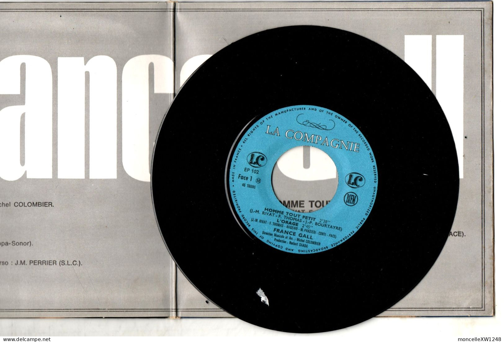 France Gall - 45 T EP Homme Tout Petit (1969) - 45 Rpm - Maxi-Single