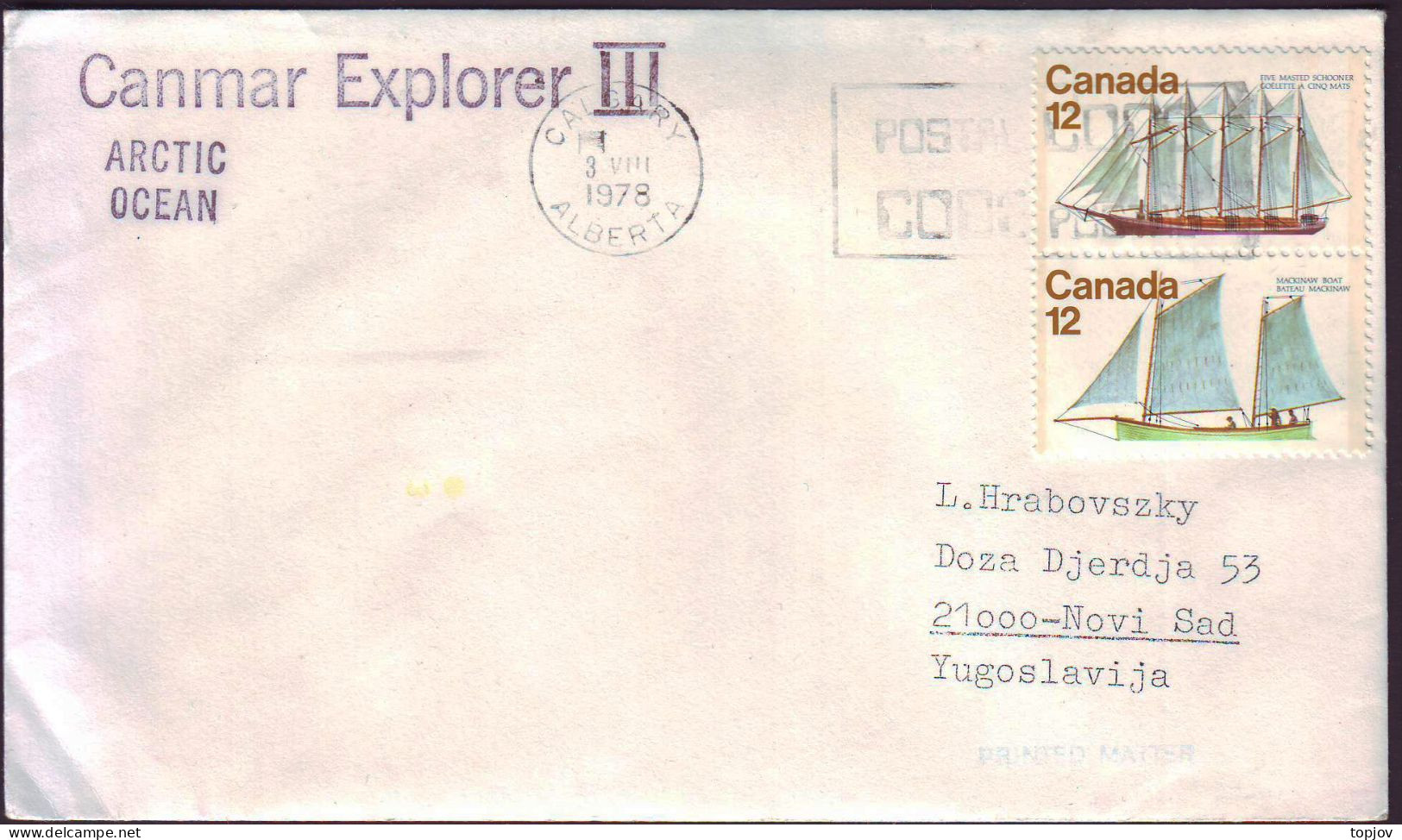 CANADA - CANMAR  EXPLORER  III  IN ARCTIC OCEAN - 1978 - Expéditions Arctiques