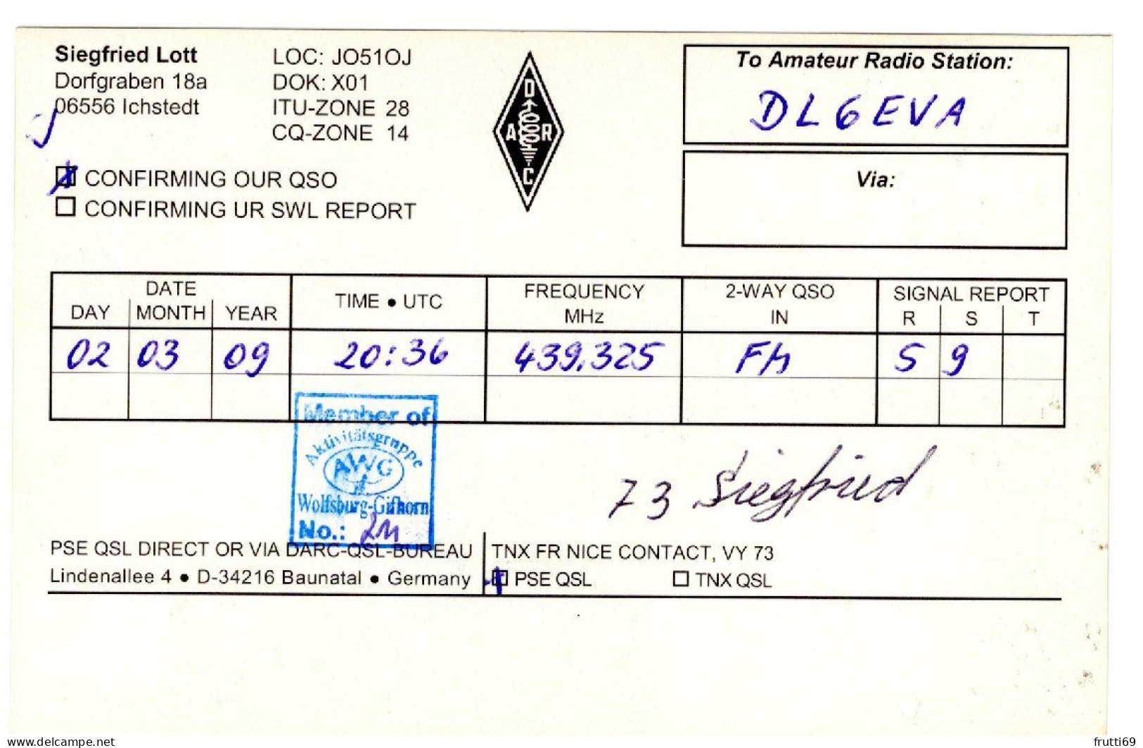 AK 208322 QSL - Germany - Ichstedt - Radio