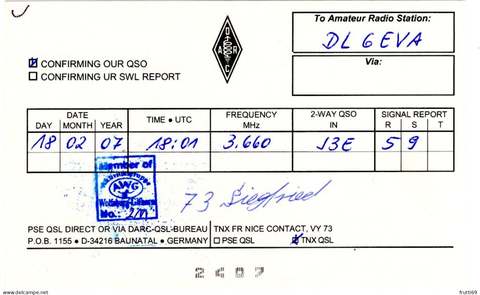 AK 208323 QSL - Germany - Ichstedt - Radio