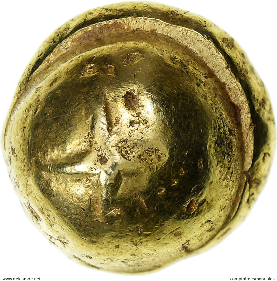 Sénons, Statère Globulaire, 2nd-1st Century BC, Or, TTB, Delestrée:2537 - Keltische Münzen