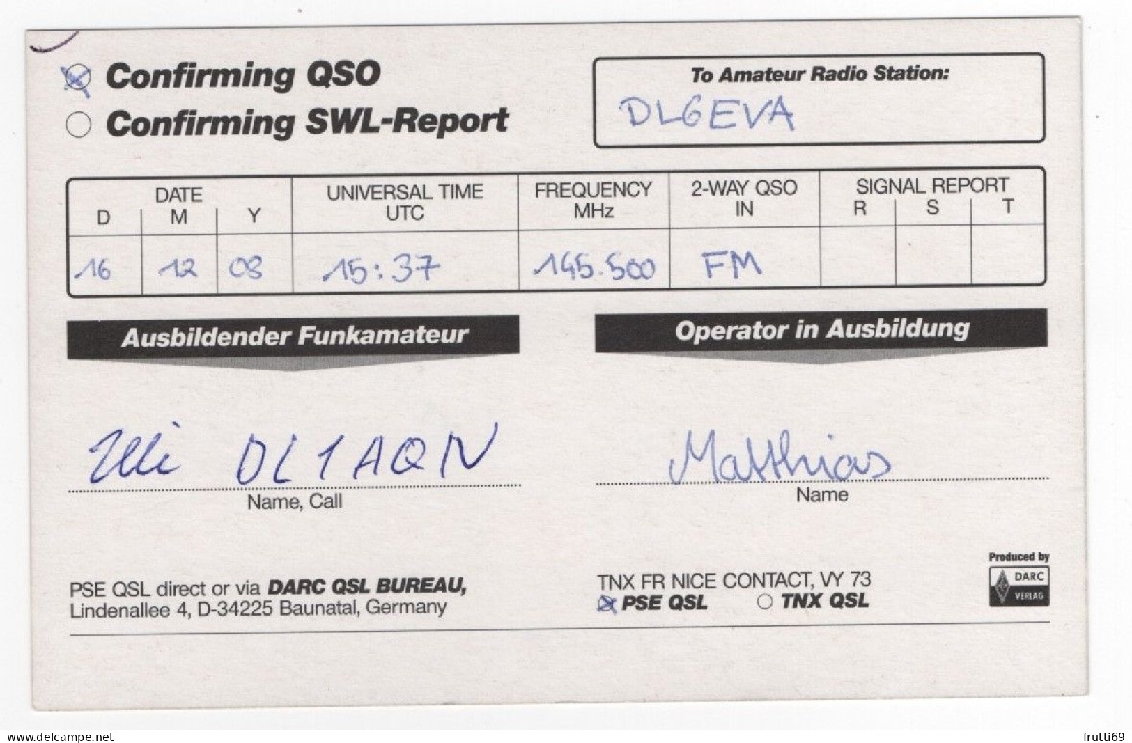 AK 208332 QSL - Germany - Görsbach - Radio