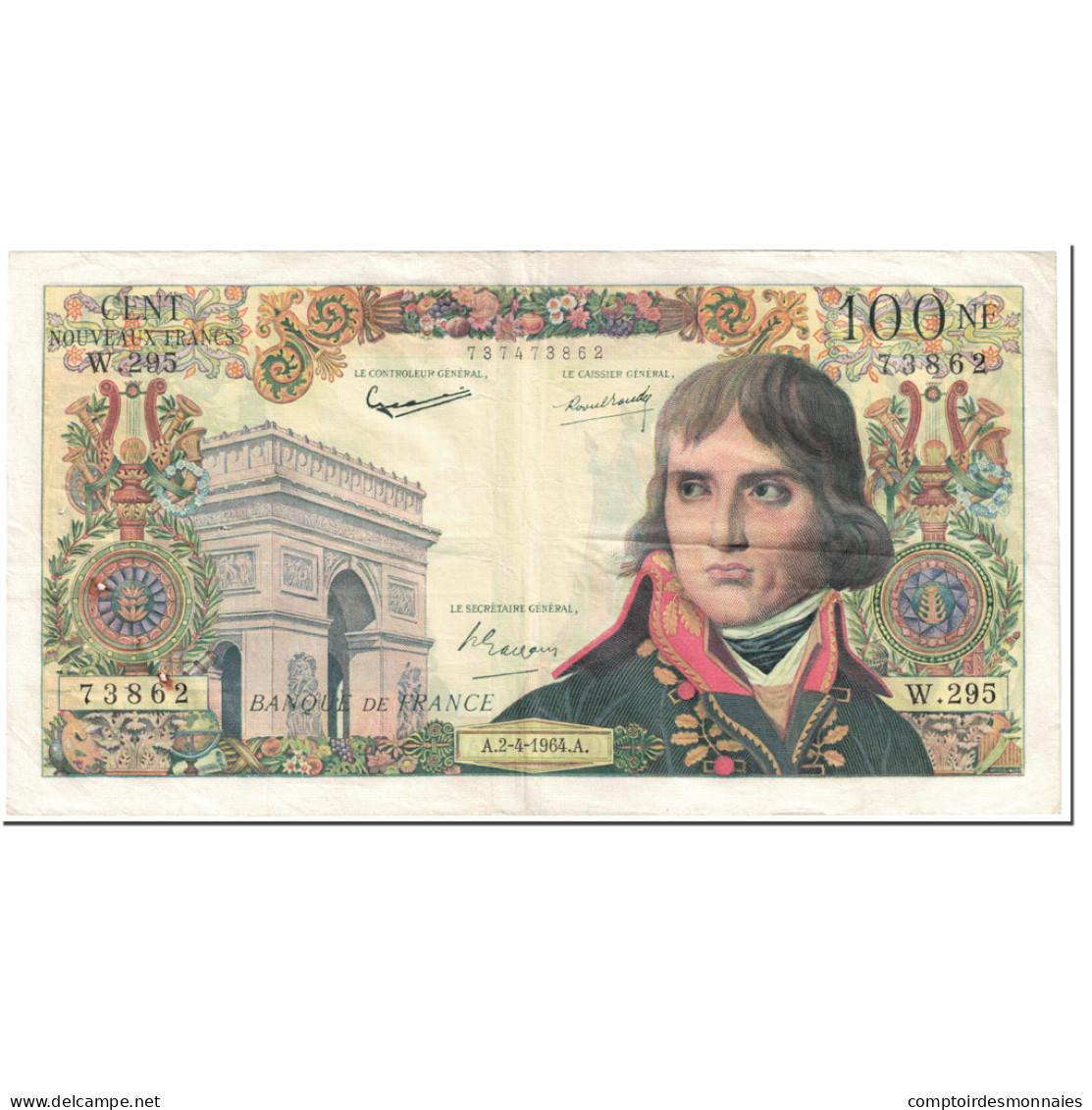 France, 100 Nouveaux Francs, Bonaparte, 1964, 1964-04-02, TTB, Fayette:59.26 - 100 NF 1959-1964 ''Bonaparte''