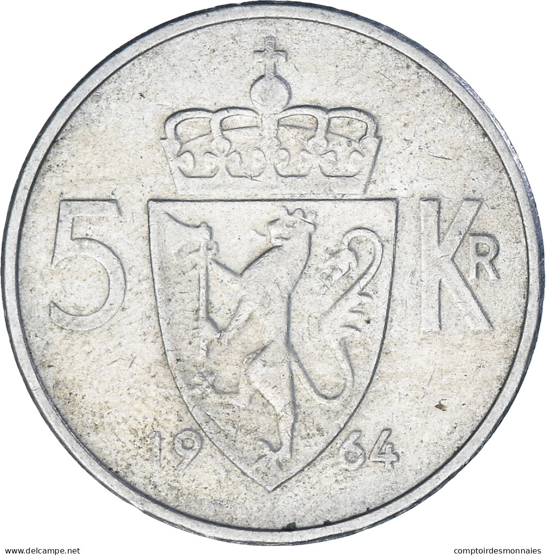 Norvège, 5 Kroner, 1964 - Noruega