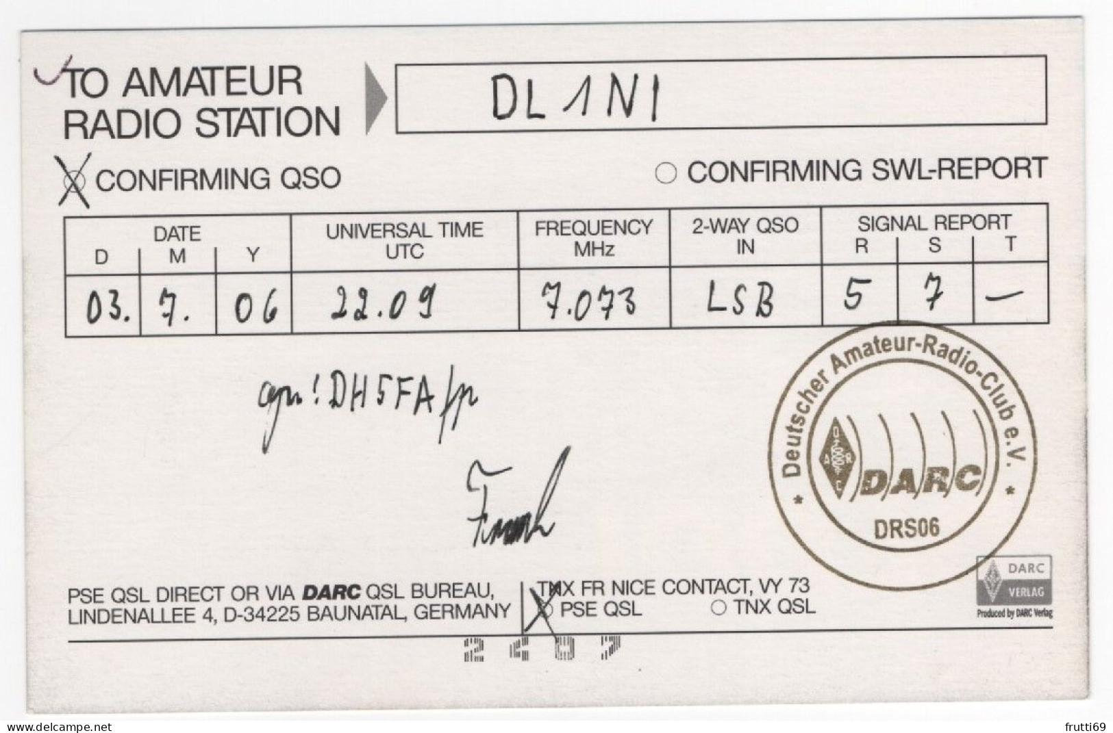 AK 208351 QSL - Germany - Radio