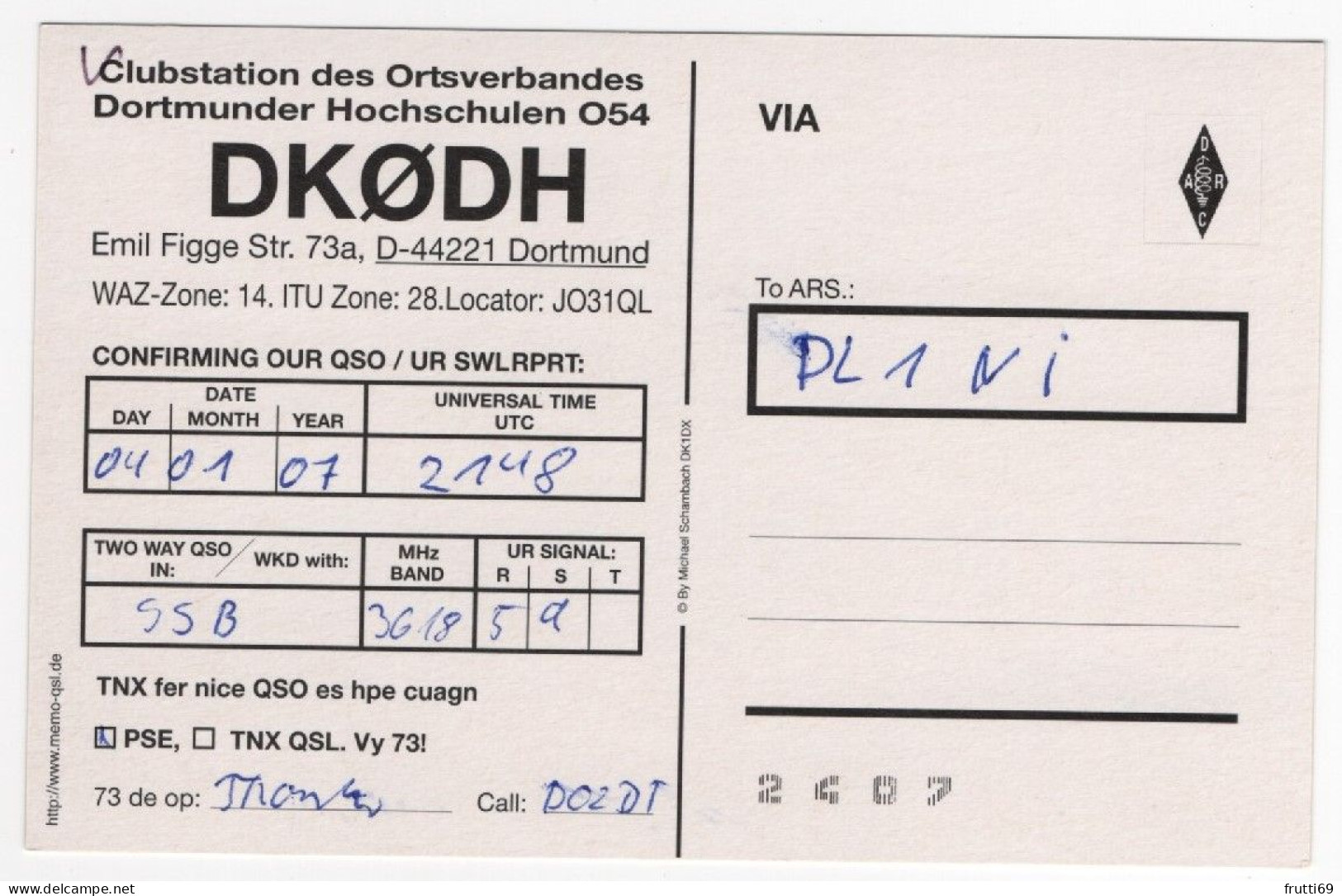 AK 208353 QSL - Germany - Dortmund - Radio