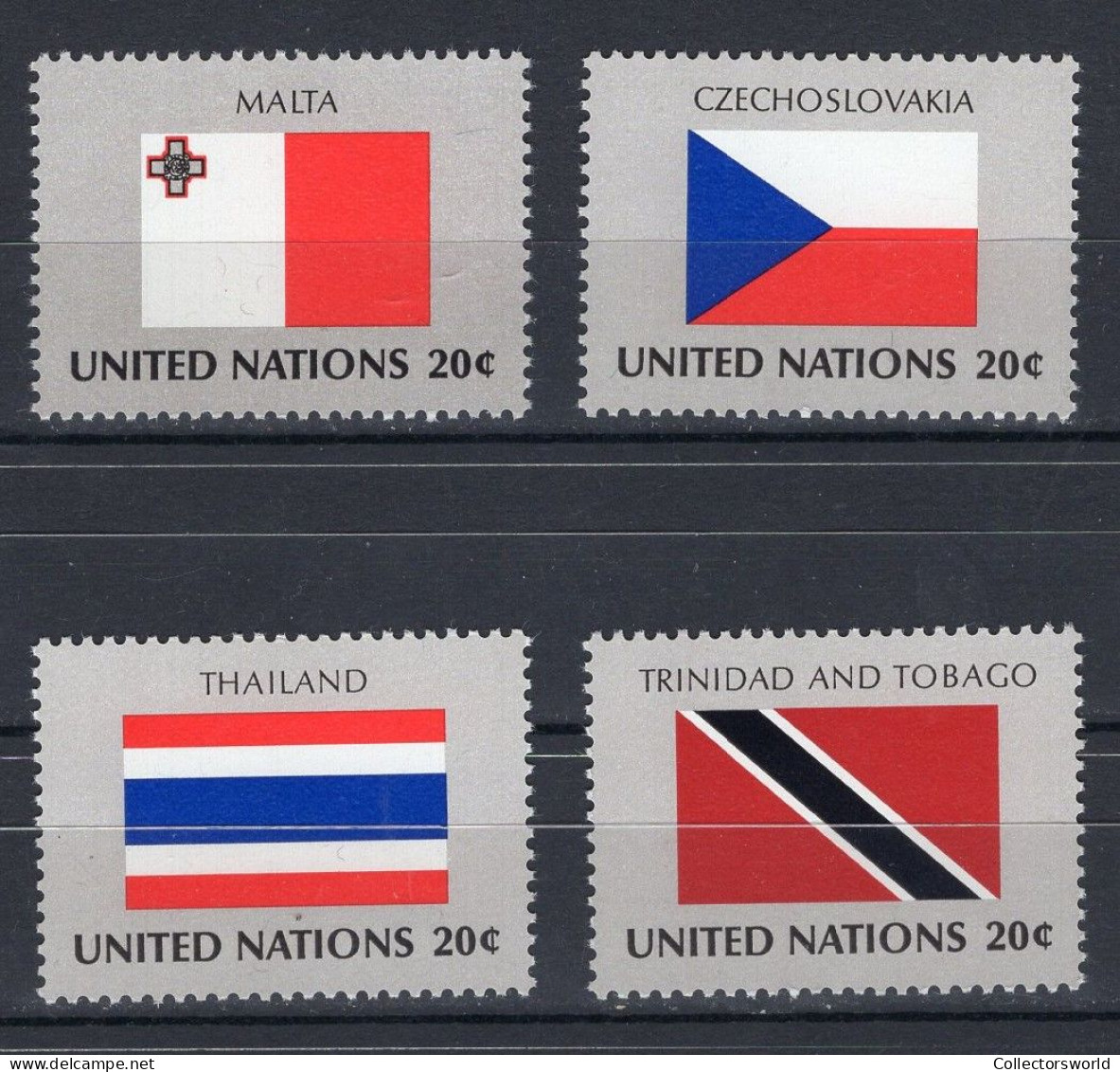 United Nations UN New York Serie 4v 1981 Flag Serie Thailand Czechoslovakia Trinidad & Tobago Malta MNH - Neufs