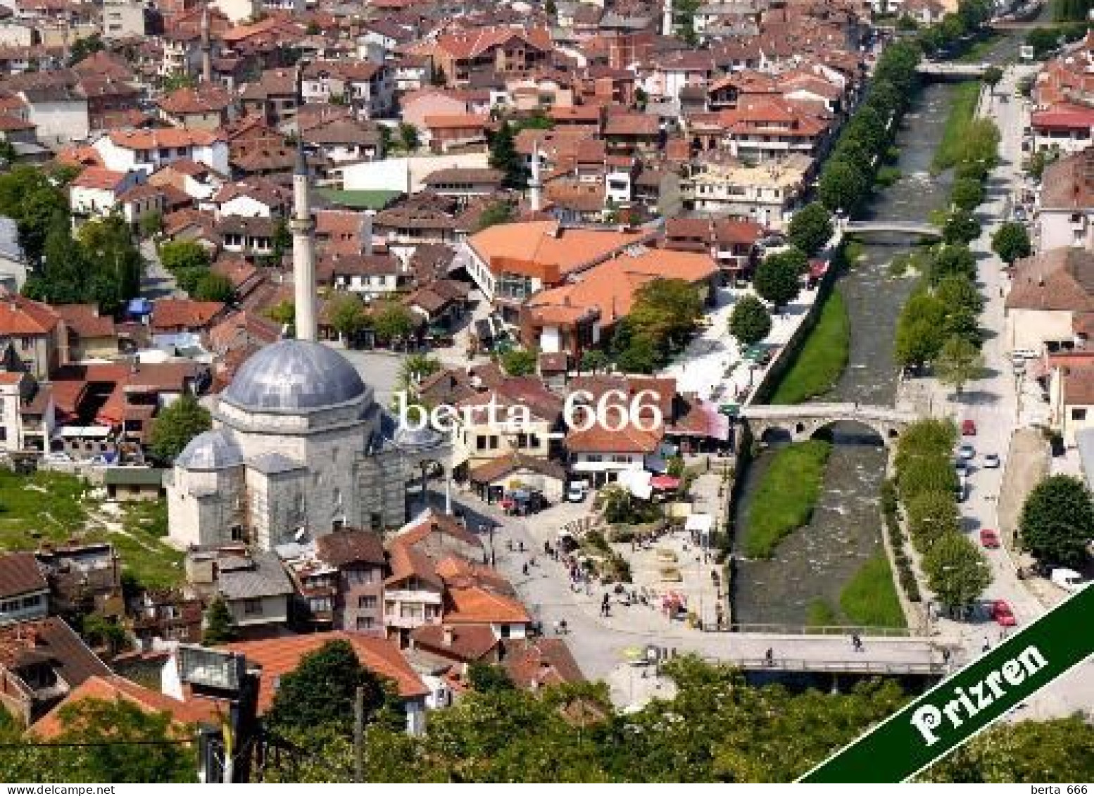 Kosovo Prizren Aerial View Mosque New Postcard - Kosovo