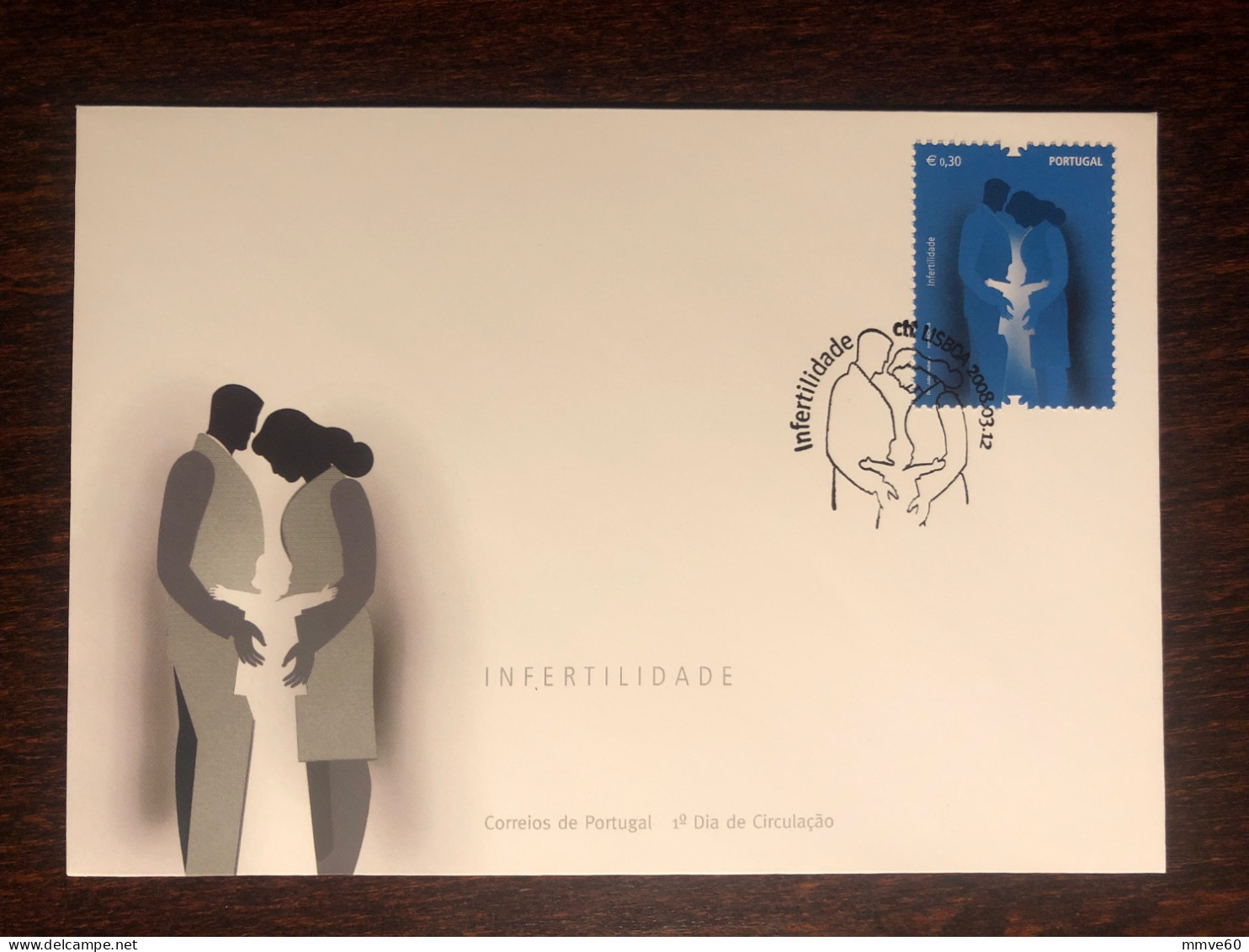 PORTUGAL FDC COVER 2008 YEAR INFERTILITY  HEALTH MEDICINE STAMPS - FDC