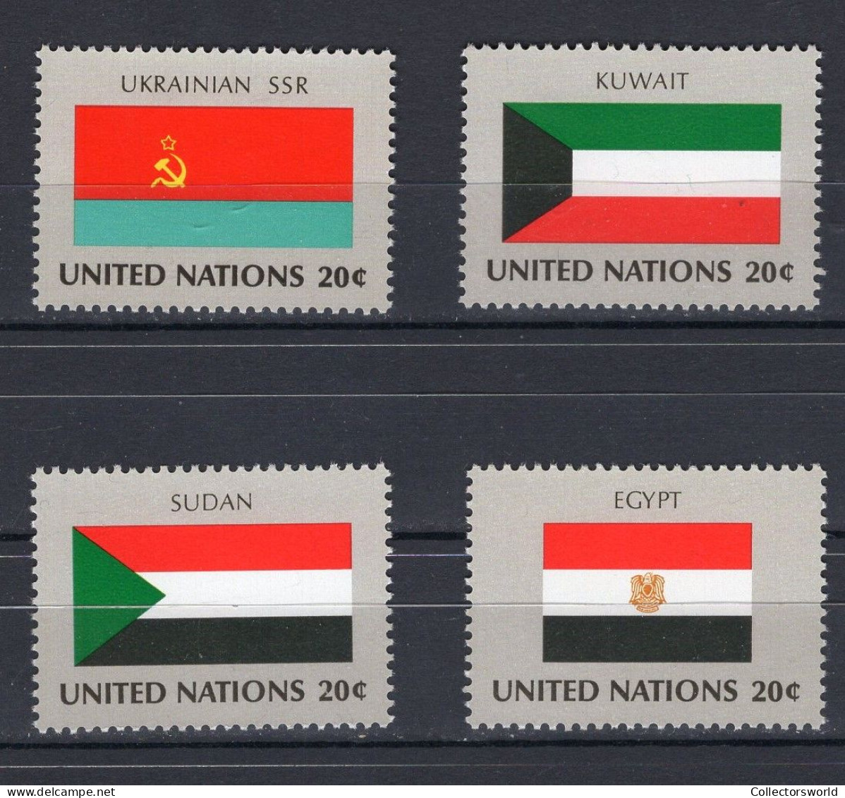 United Nations UN New York Serie 4v 1981 Flag Serie Egypt Kuwait Ukraine MNH - Ongebruikt