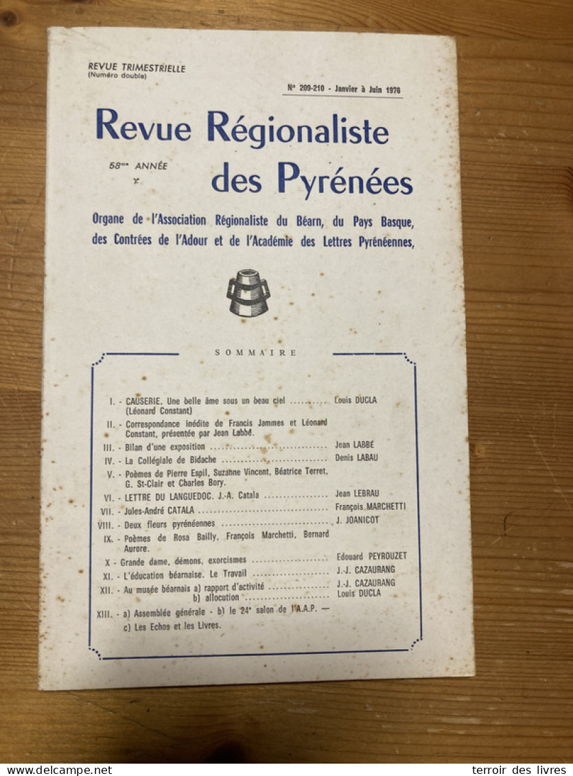 Revue Régionaliste Pyrénées 1976 209 PAU Collégiale De BIDACHE Exorcismes AGEN  - Midi-Pyrénées