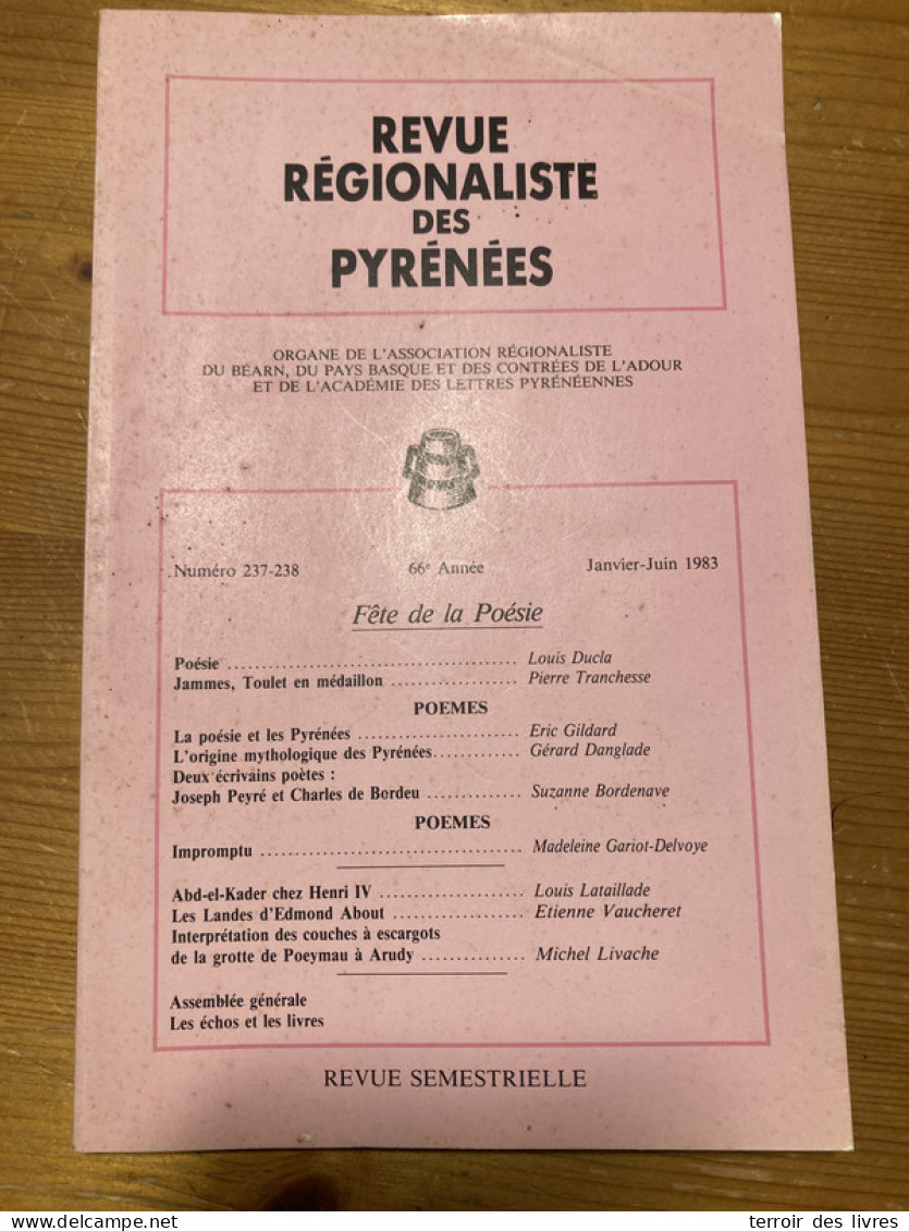 Revue Régionaliste Pyrénées 1983 237 Couches A Escargots Grotte POEYMAU ARUDY - Midi-Pyrénées