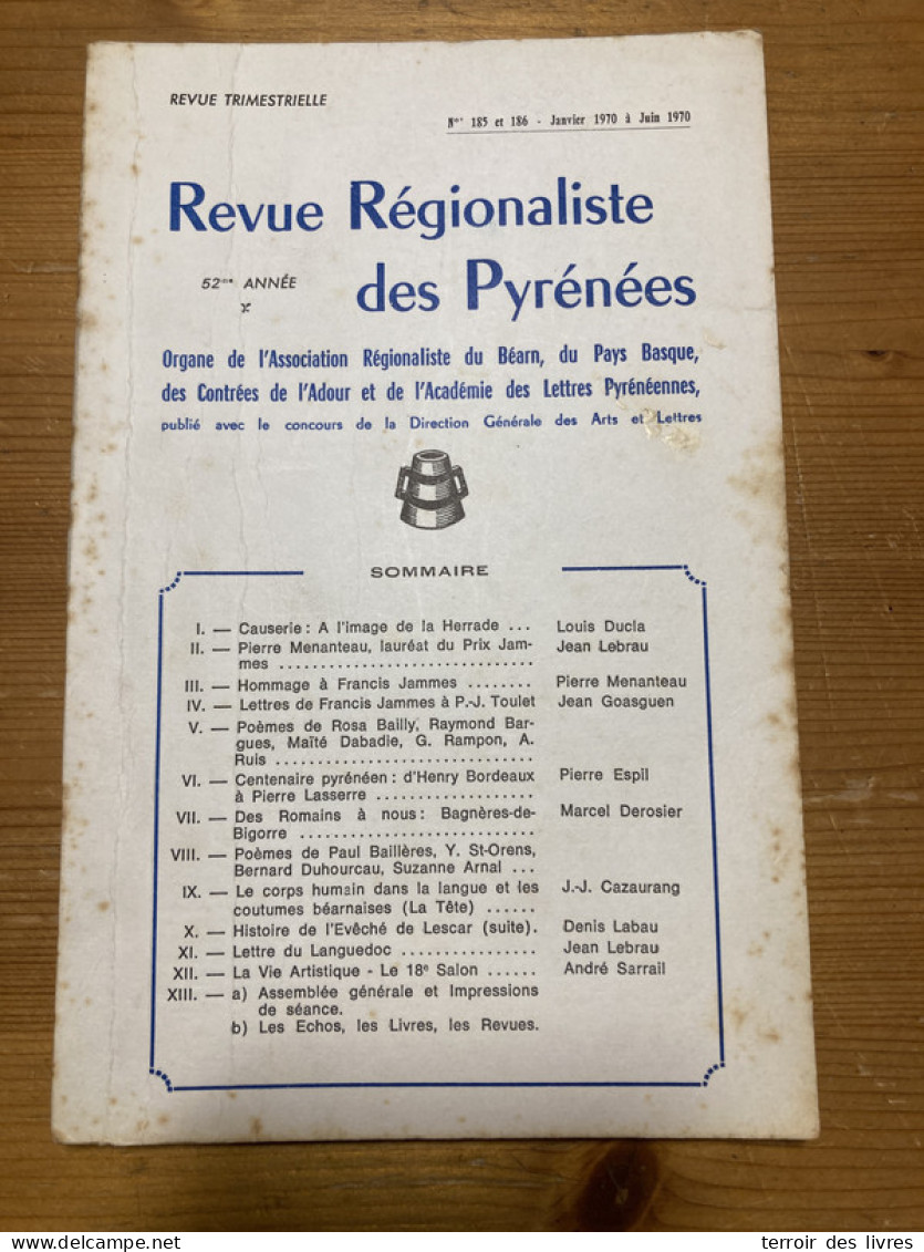 Revue Régionaliste Pyrénées 1970 185 LESCAR BAGNERES BIGORRE IZESTE CAMBO BAINS - Midi-Pyrénées