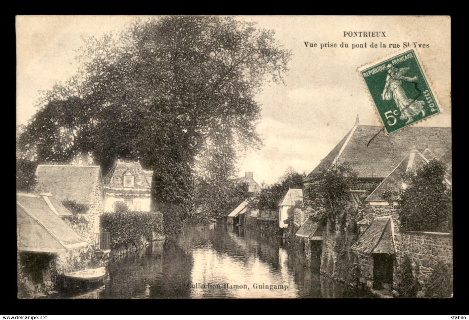 22 - PONTRIEUX - VUE PRISE DU PONT DE LA RUE ST-YVES - Pontrieux