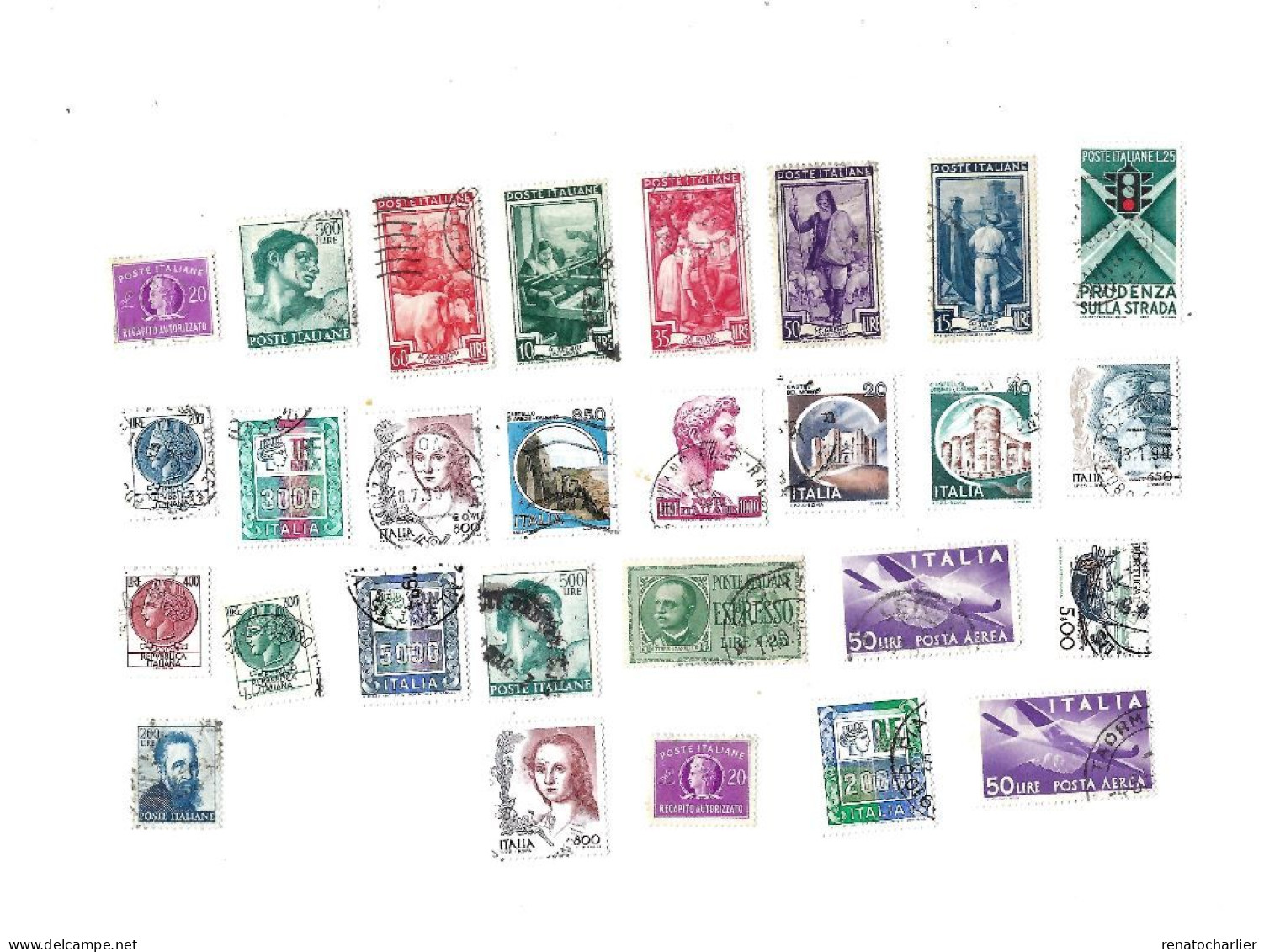 Collection De 70 Timbres Oblitérés. - Colecciones