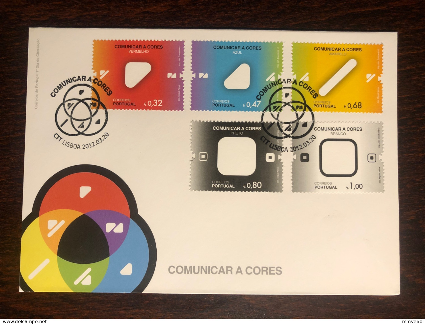 PORTUGAL FDC COVER 2012 YEAR BLINDNESS BLIND COLORS AND SHAPES HEALTH MEDICINE STAMPS - FDC