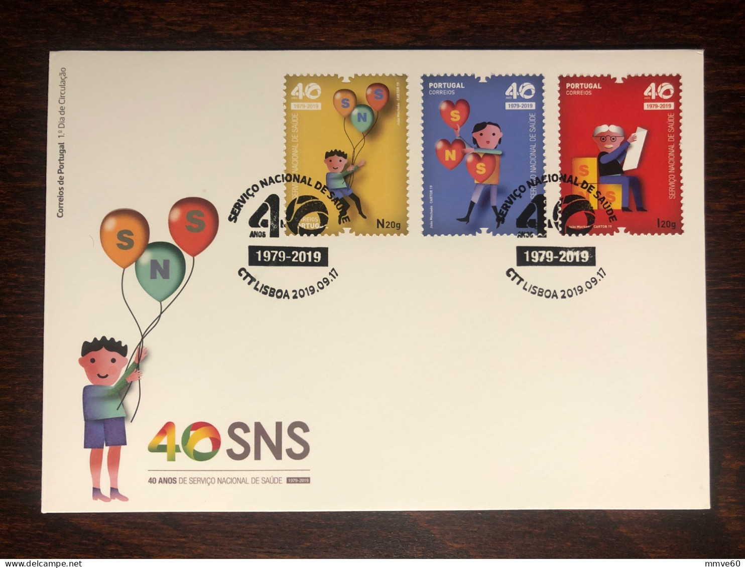 PORTUGAL FDC COVER 2019 YEAR NATIONAL HEALTH SYSTEM HEALTH MEDICINE STAMPS - FDC