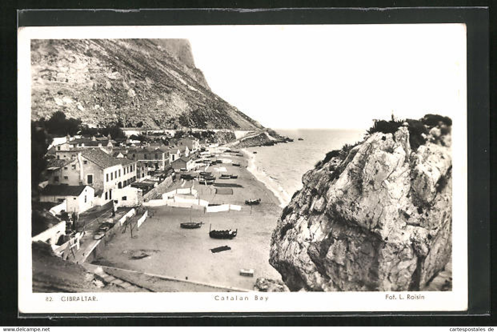 Postal Gibraltar, Catalan Bay, Boote Auf Dem Strand  - Gibraltar