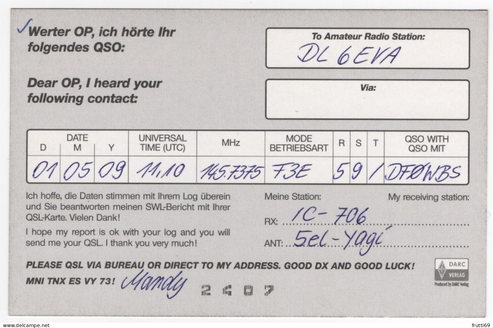 AK 208376 QSL - Germany - Schweina - Radio