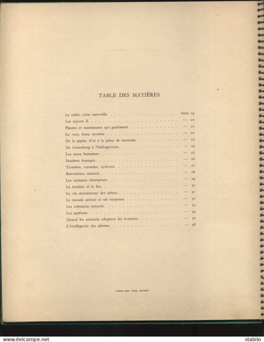 CHOCOLAT NESTLE ET KOHLER - 3  ALBUMS "LES MERVEILLES DU MONDE" VOLUME 2 1954-55 - VOLUME 3 1956 - 57 - VOLUME 5 1959-60