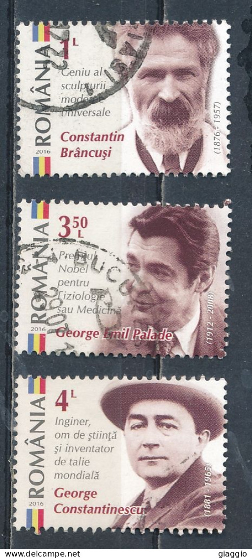°°° ROMANIA - Y&T N° 5996/99 - 2016 °°° - Used Stamps