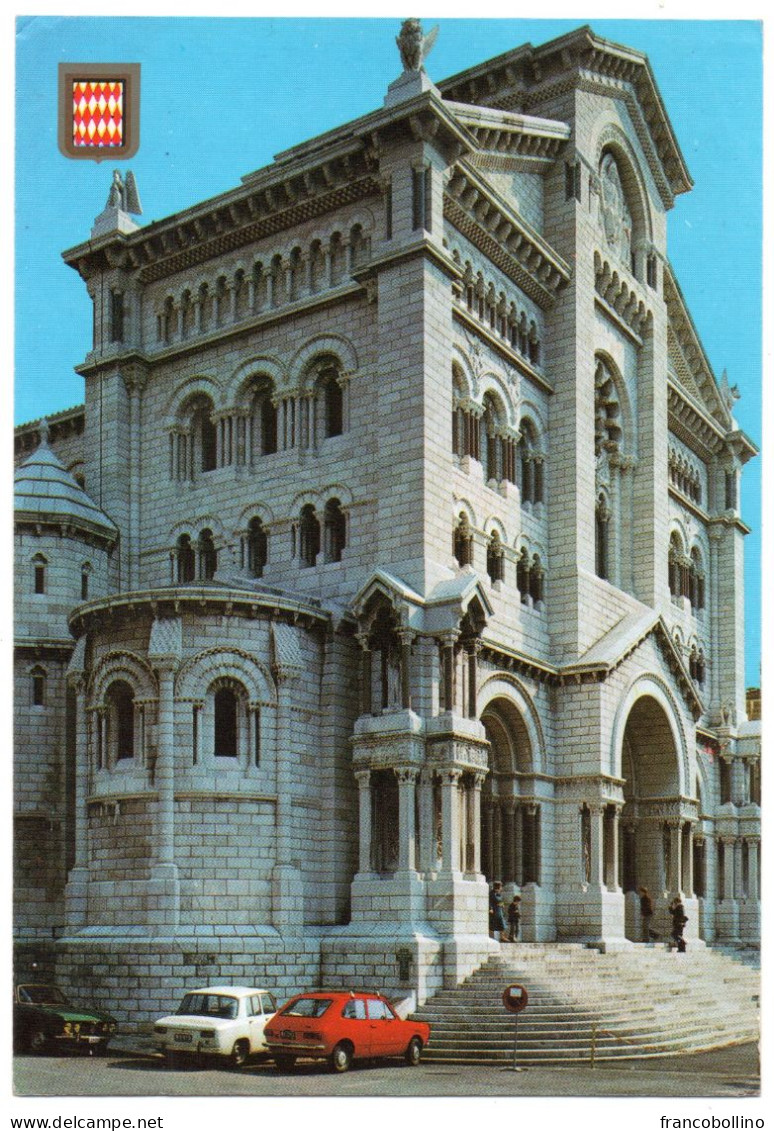 MONACO-MONTE CARLO - LA CATHEDRALE / OLD CARS / FIAT 127 - SIMCA - ALFA ROMEO /THEMATIC STAMP-MUSHROOMS - Saint Nicholas Cathedral
