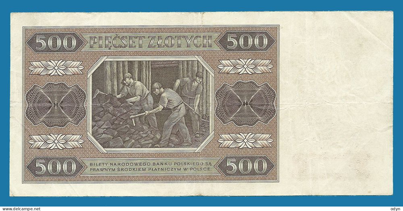 Poland, 1948, 500 Zlotych, Ser. BE 7514787, VF - Polen