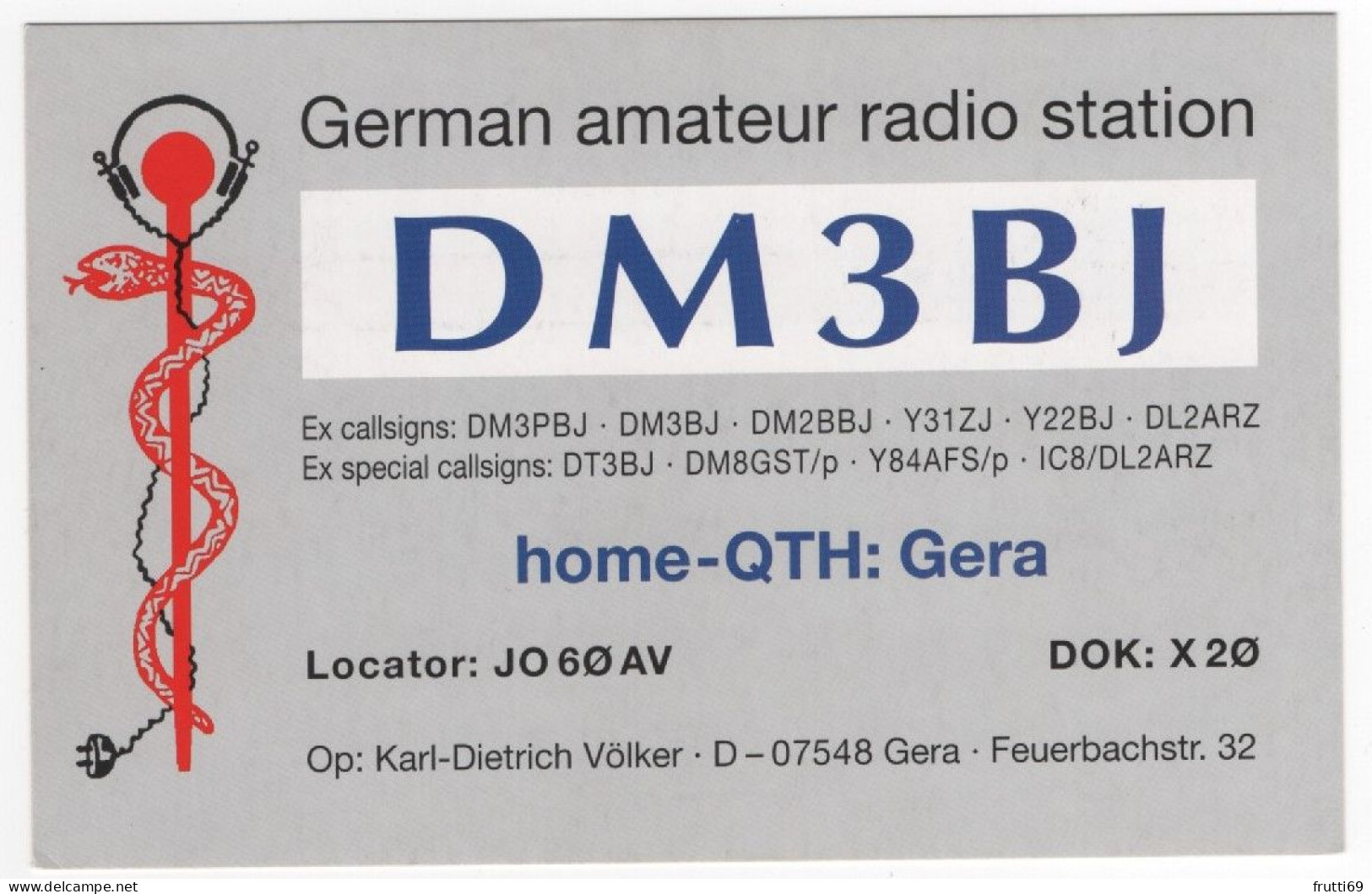 AK 208409 QSL - Germany - Gera - Radio