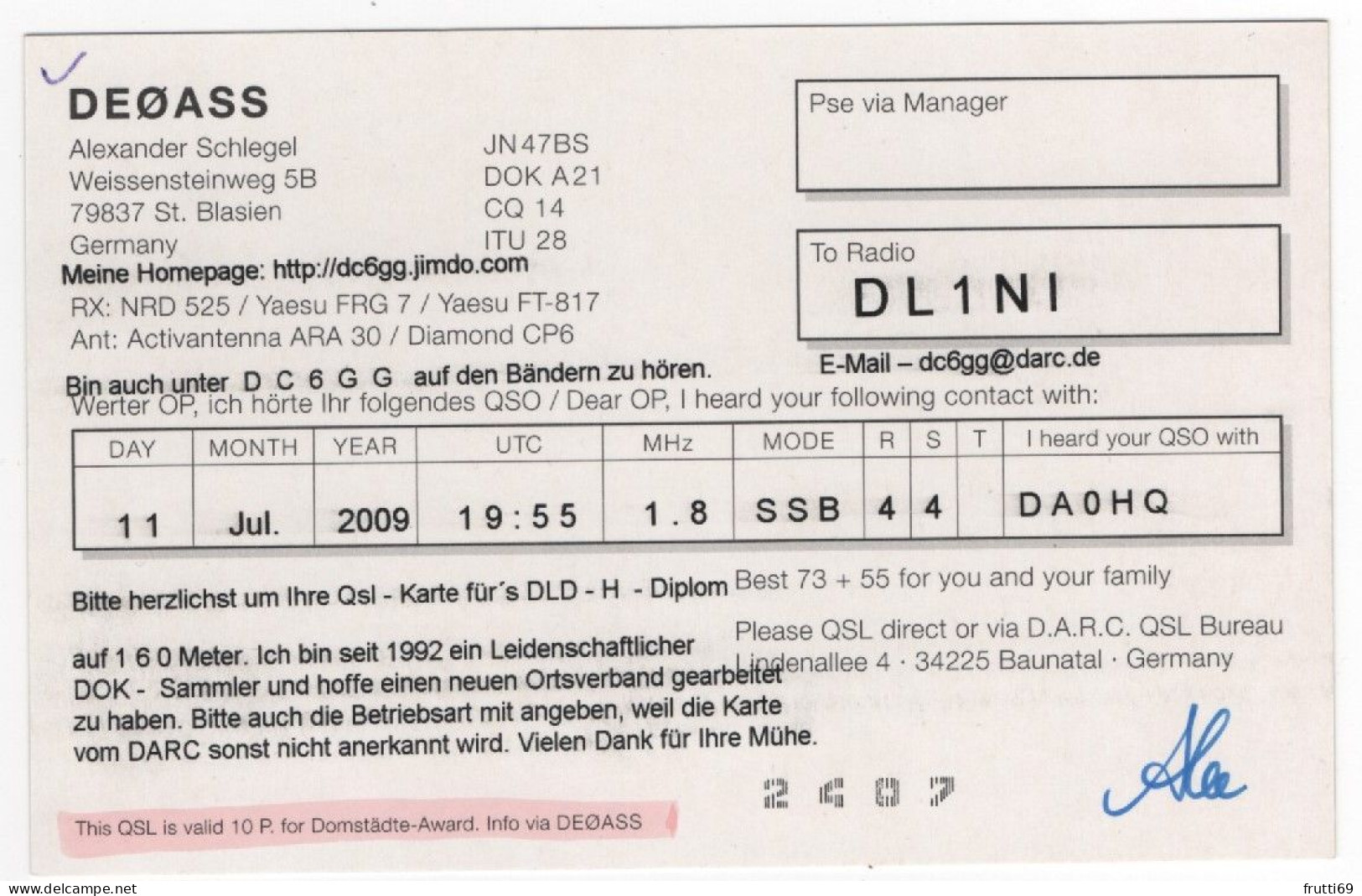 AK 208413 QSL - Germany - St. Blasien - Radio