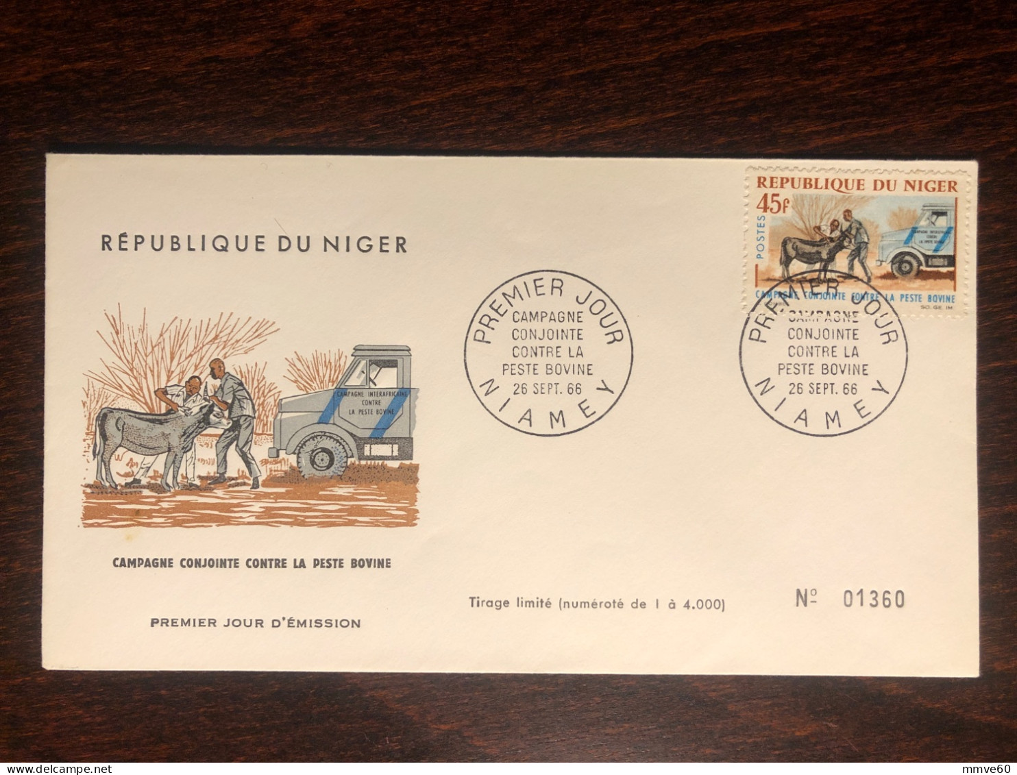 NIGER FDC COVER 1966 YEAR VETERINARY HEALTH MEDICINE STAMPS - Niger (1960-...)