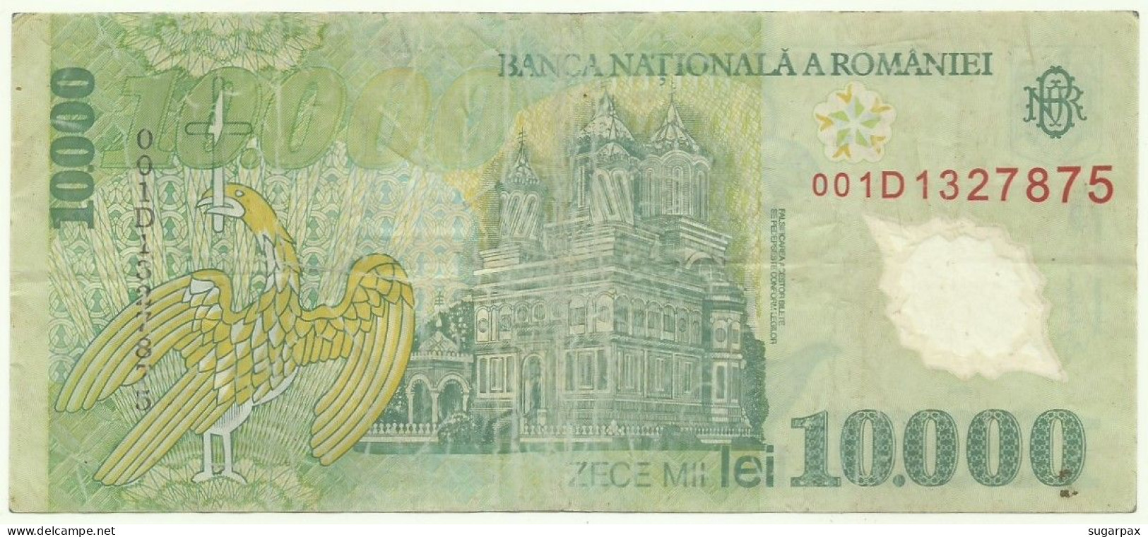 ROMANIA - 10.000 Lei - 2000 - Pick 112.a - Série 001D - POLYMER - 10000 - Romania