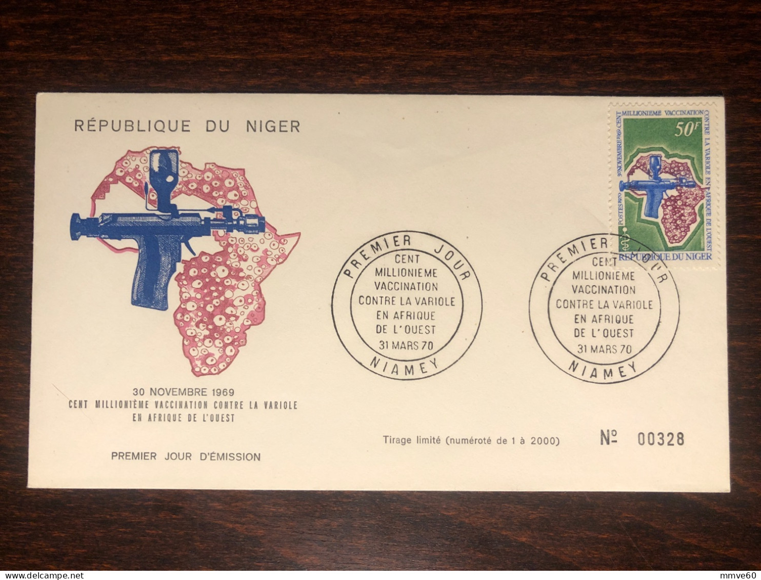 NIGER FDC COVER 1970 YEAR SMALLPOX VARIOLE HEALTH MEDICINE STAMPS - Niger (1960-...)