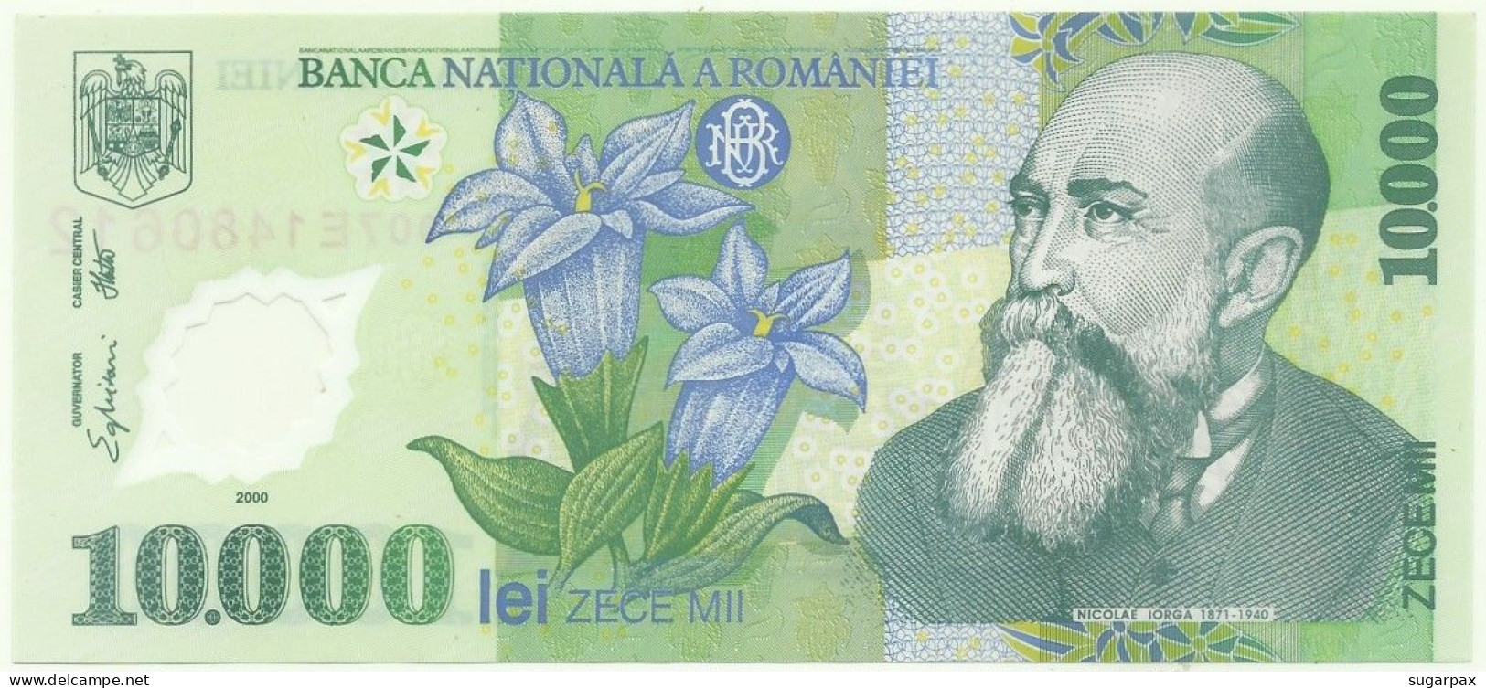 ROMANIA - 10.000 Lei - 2000 - Pick 112.a - Unc. - Série 007E - POLYMER - 10000 - Rumänien