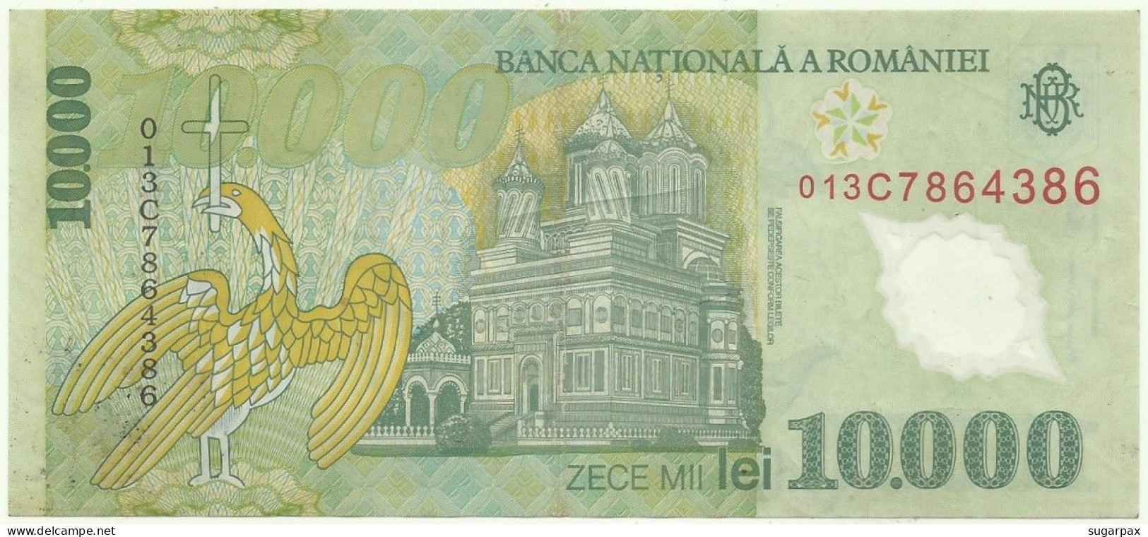 ROMANIA - 10.000 Lei - 2000 - Pick 112.b - Série 013C - POLYMER - 10000 - Roumanie